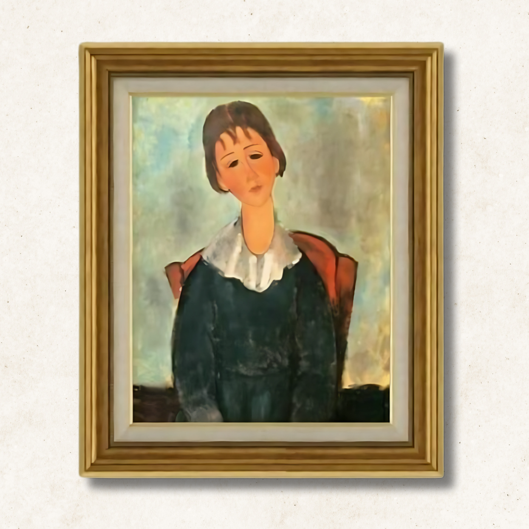 Amedeo Modigliani | Portrait of a Girl (Jeanne Huguette) F6 Wall Art - Hand-painted oil painting