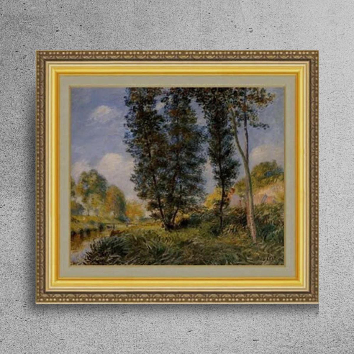 Alfred Sisley | Banks of the Orvanne F8 Wall Art - Hand-painted oil painting -  | High-Quality Oil Painting.