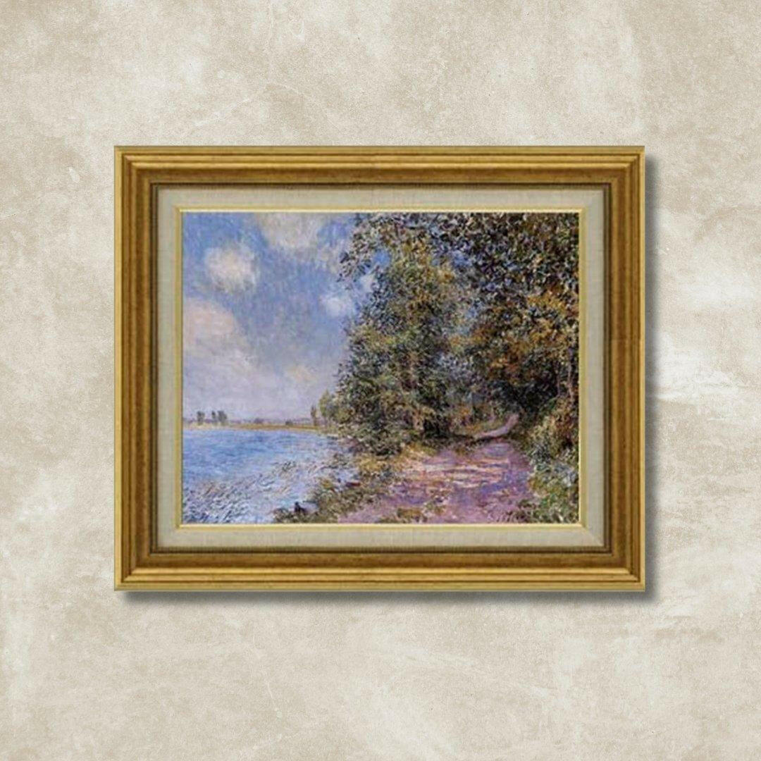 Alfred Sisley | An August Afternoon near Veneux  F6 Wall Art - Hand-painted oil painting -  | High-Quality Oil Painting.