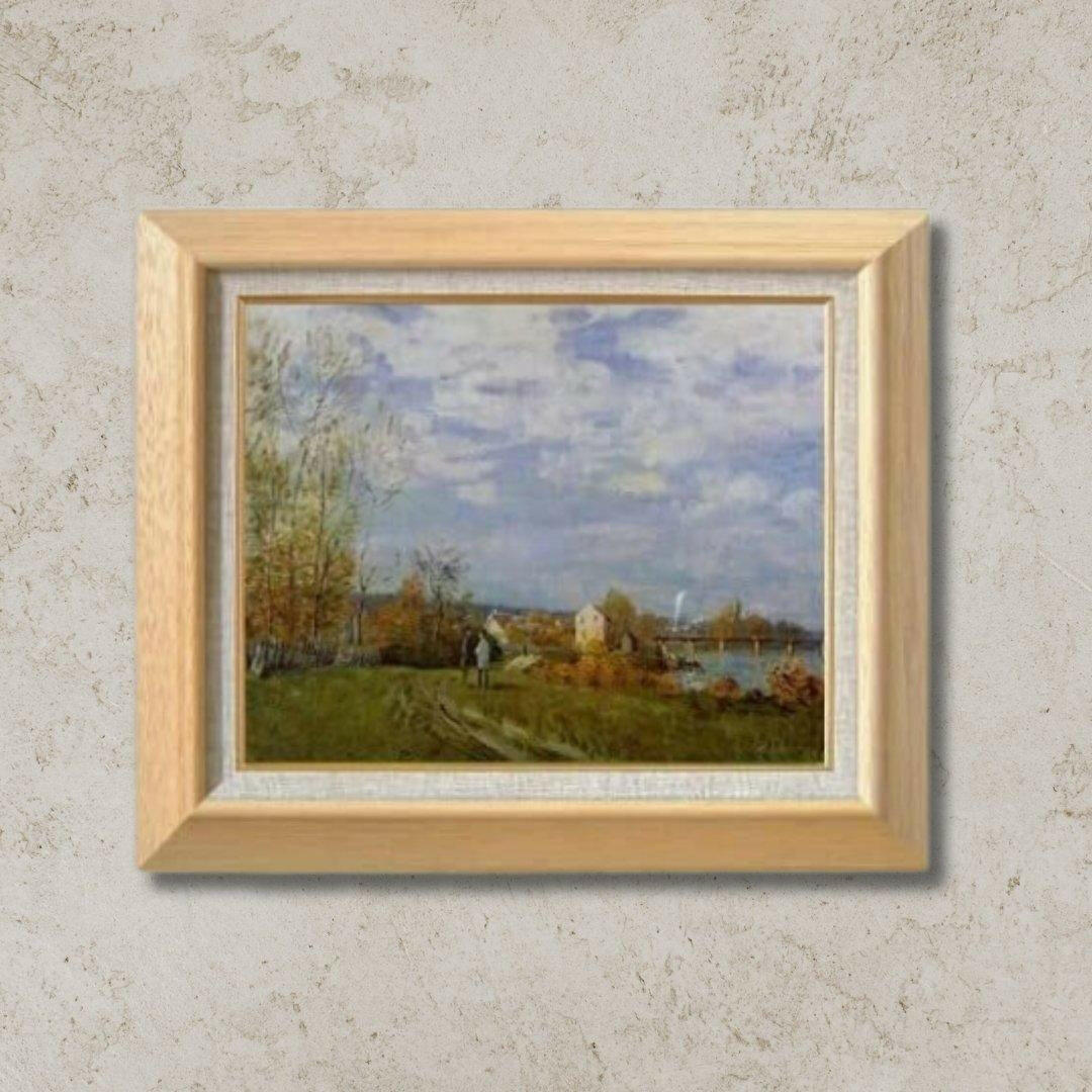 Alfred Sisley | Banks of the Seine at Bougival  F6 Wall Art - Hand-painted oil painting -  | High-Quality Oil Painting.