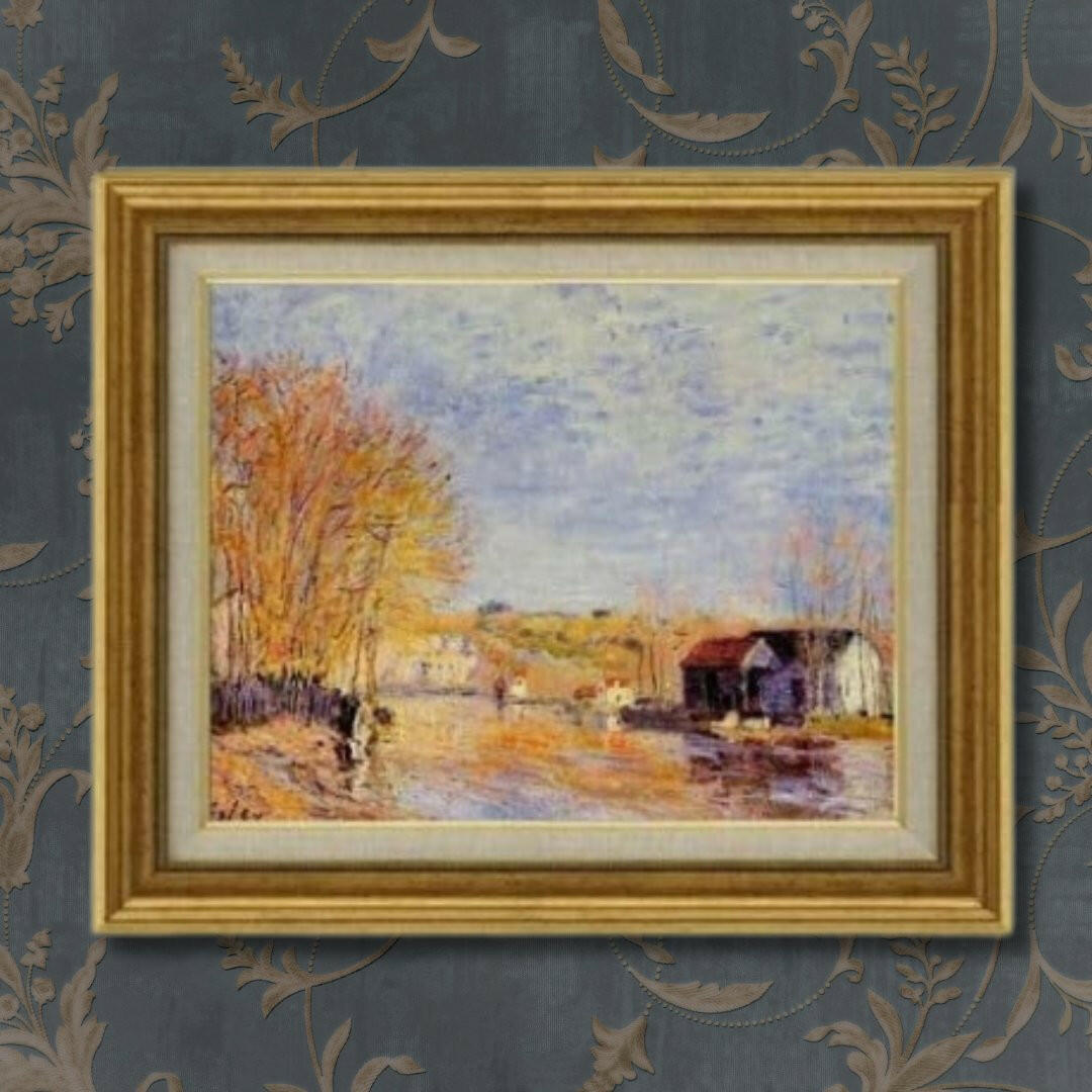 Alfred Sisley | High Waters at Moret-sur-Loing  F6 Wall Art - Hand-painted oil painting -  | High-Quality Oil Painting.