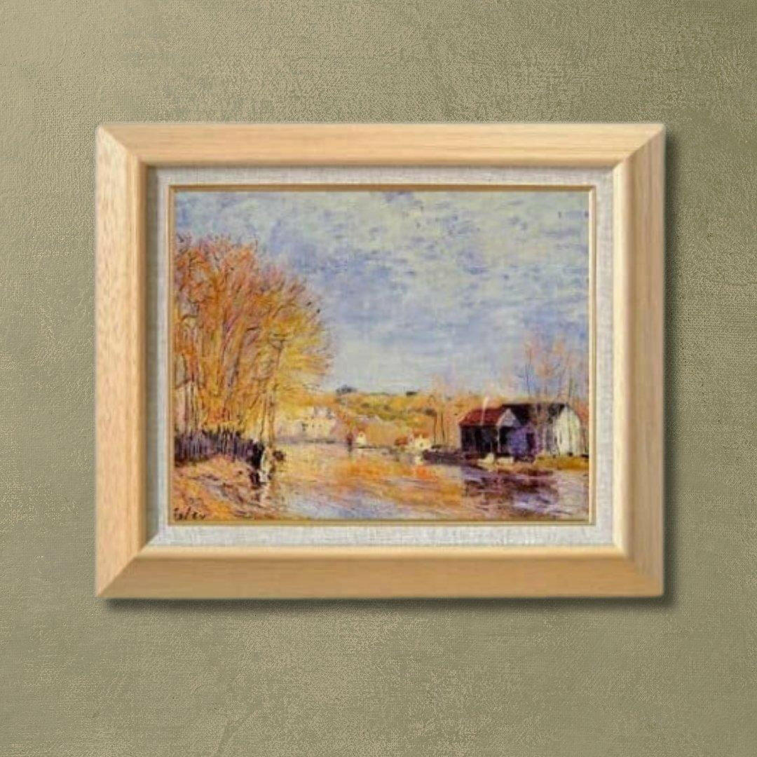 Alfred Sisley | High Waters at Moret-sur-Loing  F6 Wall Art - Hand-painted oil painting -  | High-Quality Oil Painting.