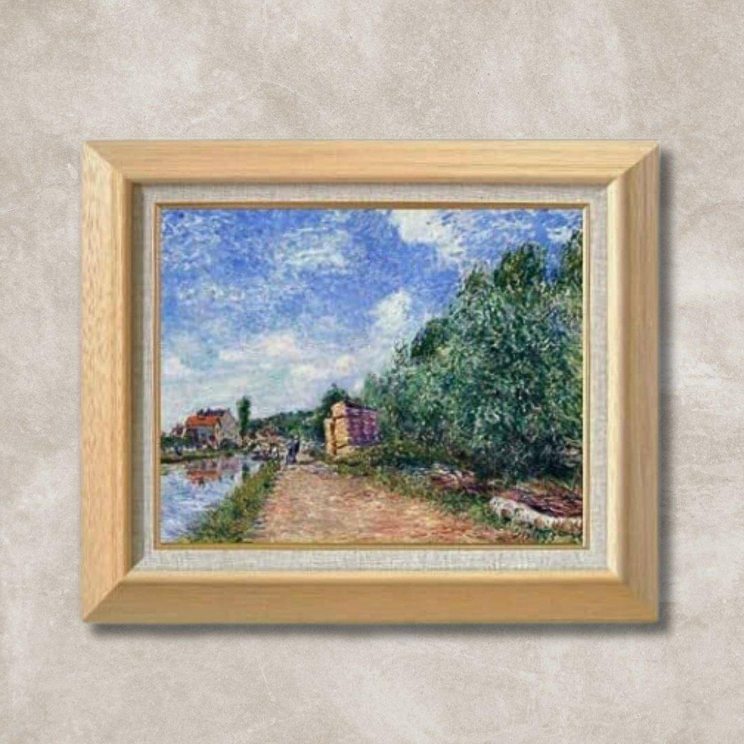 Alfred Sisley | Channel  Loing-Road Haulage  F6 Wall Art - Hand-painted oil painting -  | High-Quality Oil Painting.