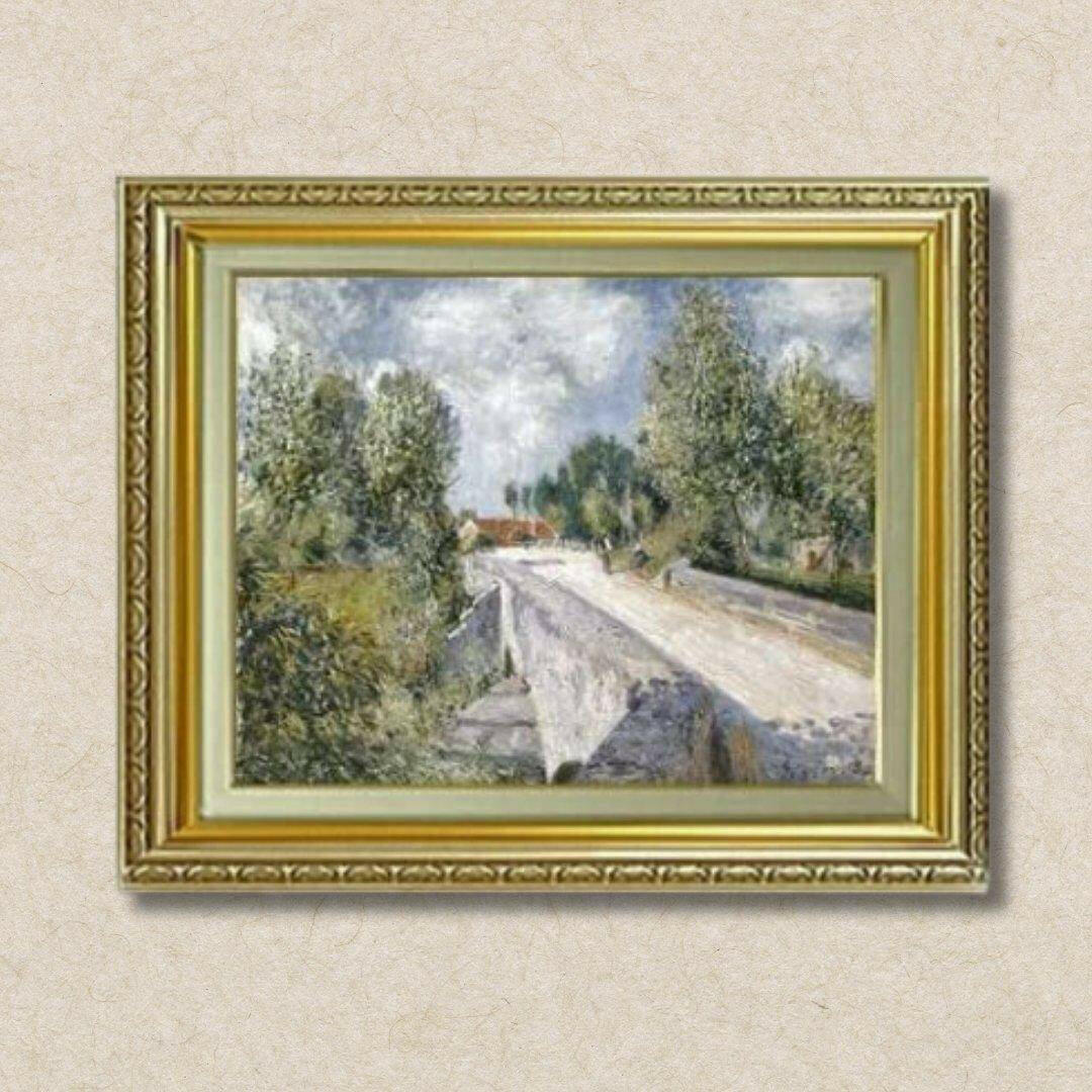 Alfred Sisley | Bridge over the Aubanne F6 Wall Art - Hand-painted oil painting -  | High-Quality Oil Painting.