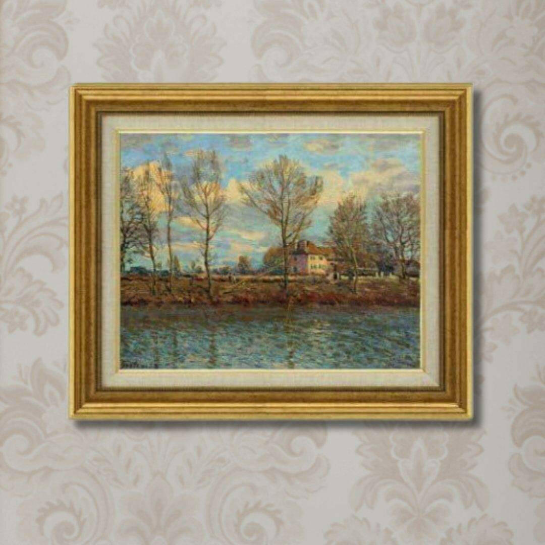 Alfred Sisley | Island of the Grande Jatte  F6 Wall Art - Hand-painted oil painting -  | High-Quality Oil Painting.